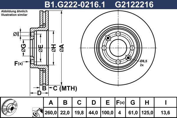 Brake Disc (B1.G222-0216.1)