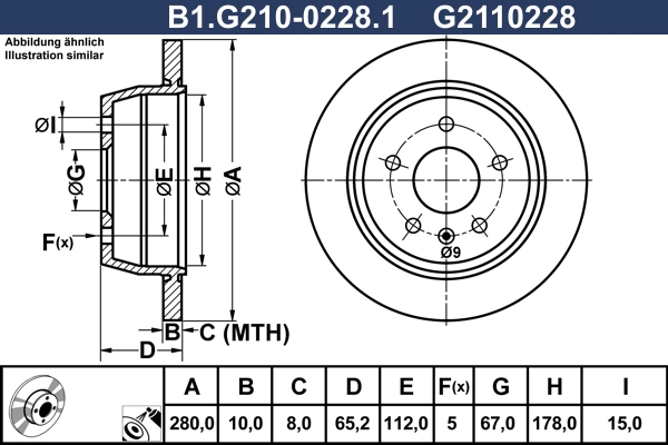 Brake Disc (B1.G210-0228.1)