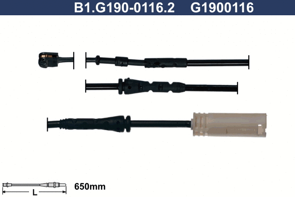 Warning Contact, brake pad wear (B1.G190-0116.2)