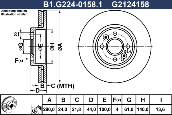 Brake Disc (B1.G224-0158.1)