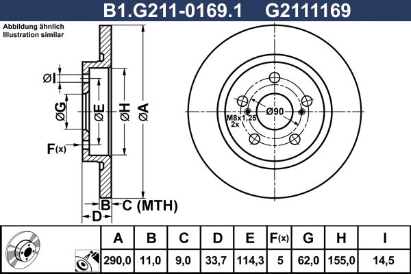 Brake Disc (B1.G211-0169.1)