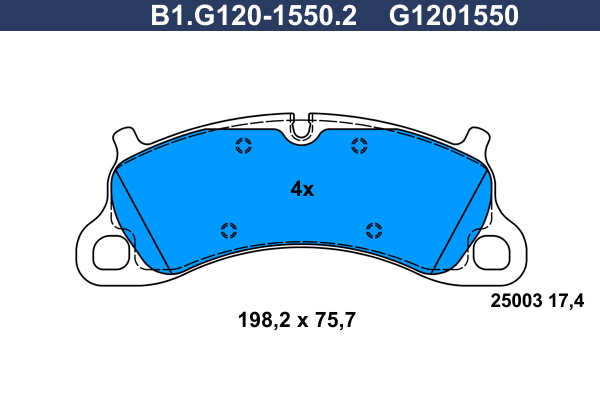 Brake Pad Set, disc brake (B1.G120-1550.2)