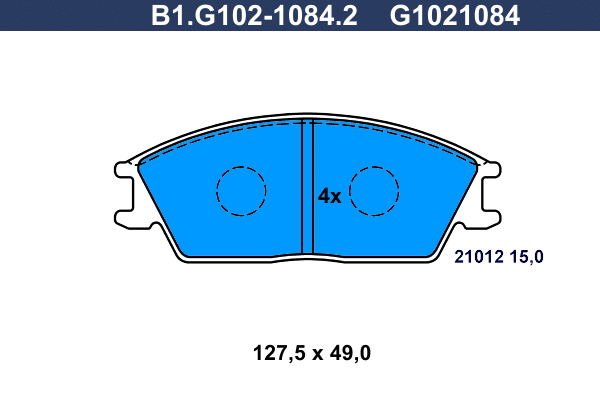 Brake Pad Set, disc brake (B1.G102-1084.2)