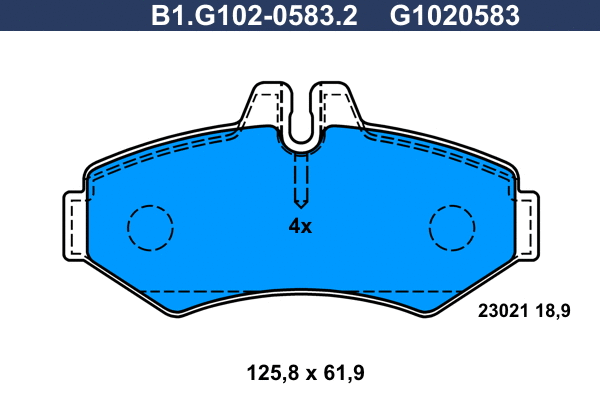 Brake Pad Set, disc brake (B1.G102-0583.2)