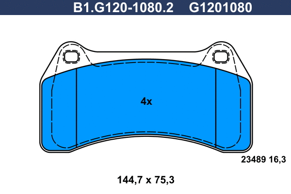 Brake Pad Set, disc brake (B1.G120-1080.2)