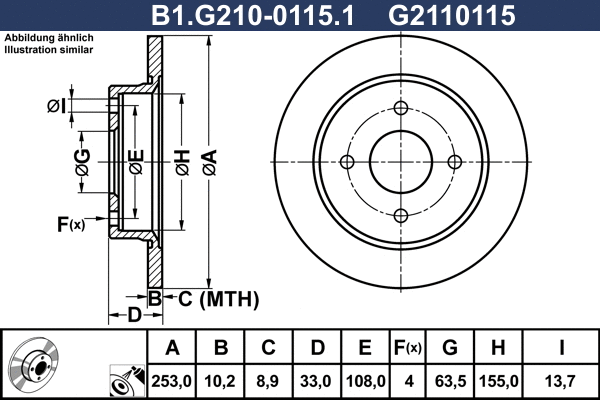 Brake Disc (B1.G210-0115.1)