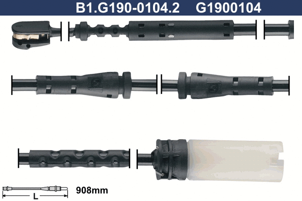 Warning Contact, brake pad wear (B1.G190-0104.2)