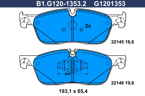 Brake Pad Set, disc brake (B1.G120-1353.2)