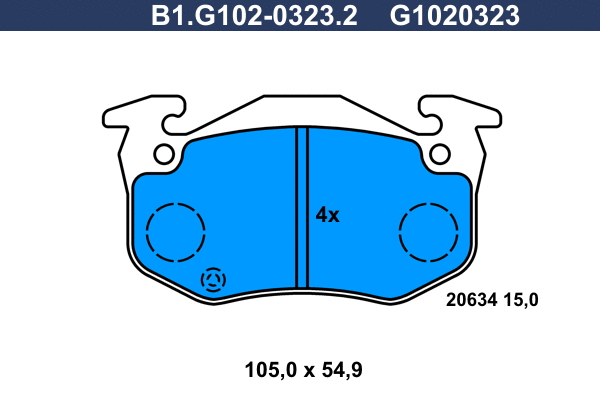 Brake Pad Set, disc brake (B1.G102-0323.2)