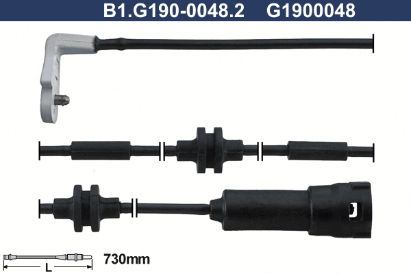 Warning Contact, brake pad wear (B1.G190-0048.2)