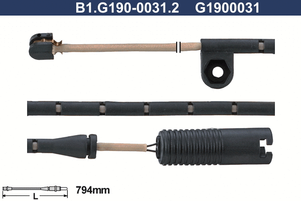 Warning Contact, brake pad wear (B1.G190-0031.2)