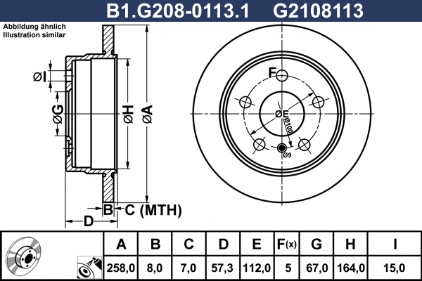 Brake Disc (B1.G208-0113.1)