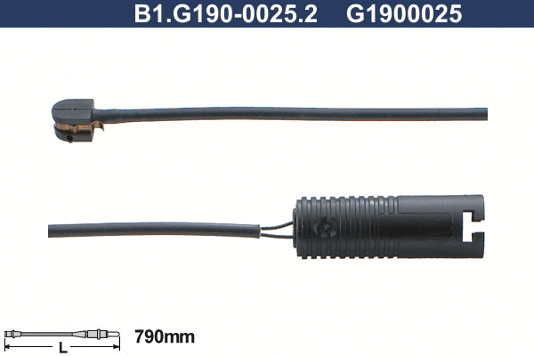 Warning Contact, brake pad wear (B1.G190-0025.2)
