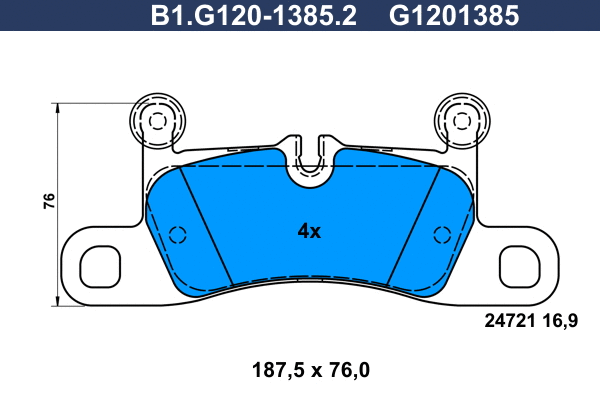 Brake Pad Set, disc brake (B1.G120-1385.2)