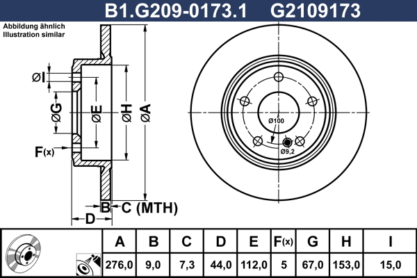 Brake Disc (B1.G209-0173.1)