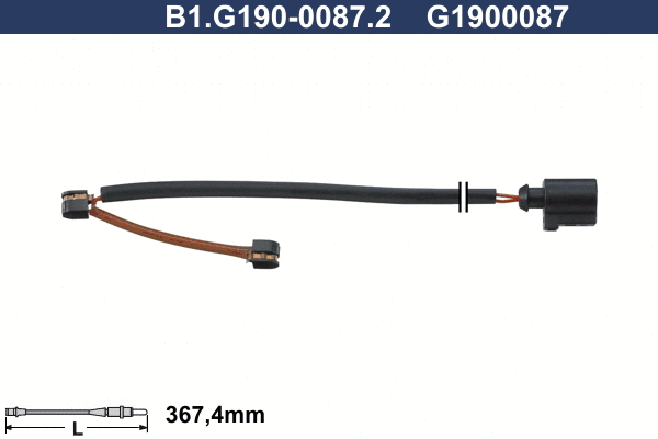 Warning Contact, brake pad wear (B1.G190-0087.2)