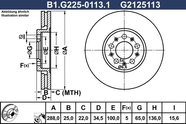 Brake Disc (B1.G225-0113.1)