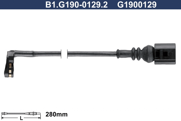 Warning Contact, brake pad wear (B1.G190-0129.2)