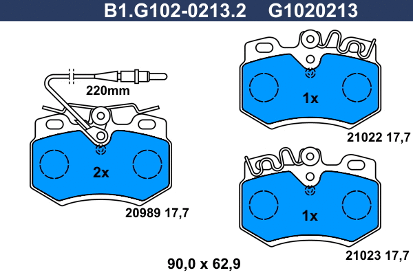 Brake Pad Set, disc brake (B1.G102-0213.2)
