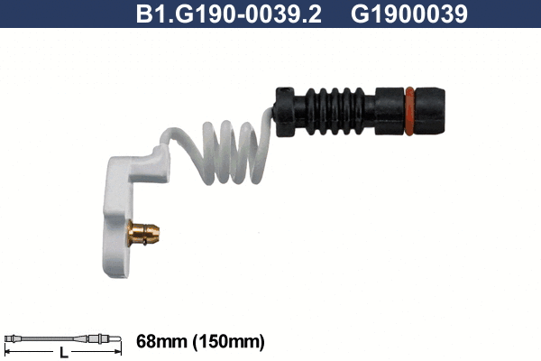 Warning Contact, brake pad wear (B1.G190-0039.2)