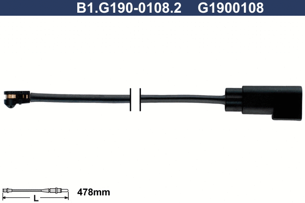 Warning Contact, brake pad wear (B1.G190-0108.2)