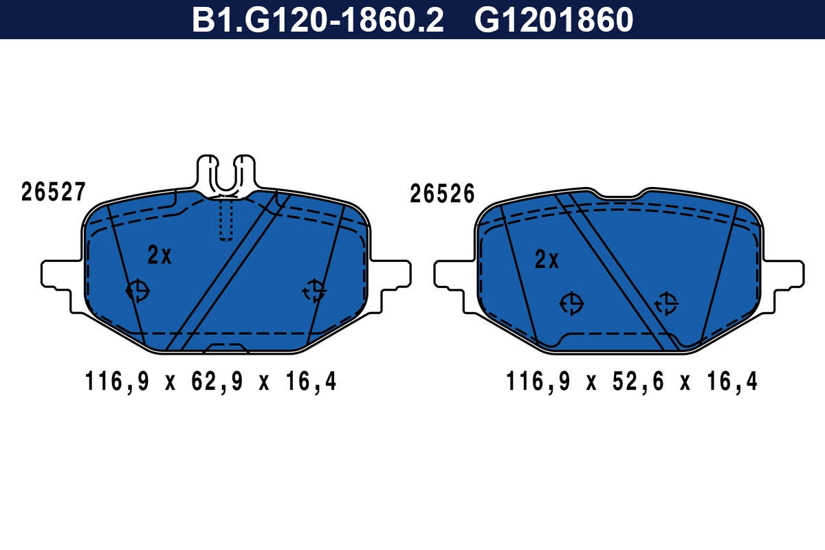 Brake Pad Set, disc brake (B1.G120-1860.2)