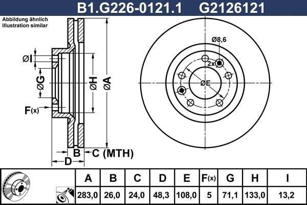 Brake Disc (B1.G226-0121.1)