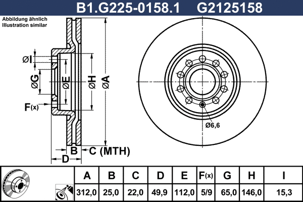 Brake Disc (B1.G225-0158.1)