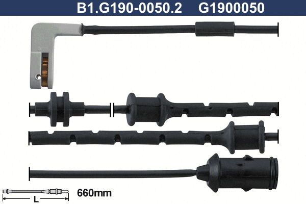 Warning Contact, brake pad wear (B1.G190-0050.2)