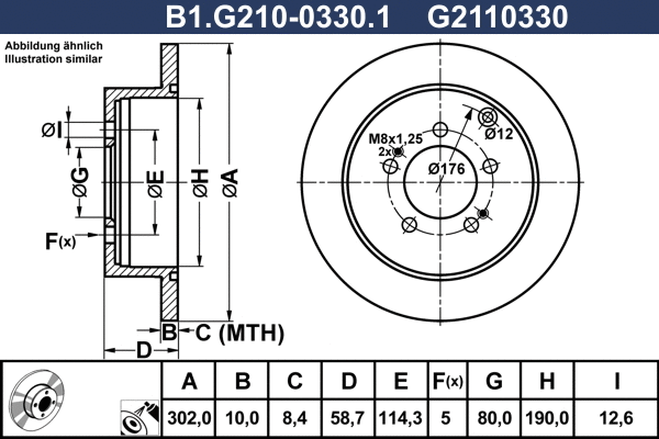 Brake Disc (B1.G210-0330.1)