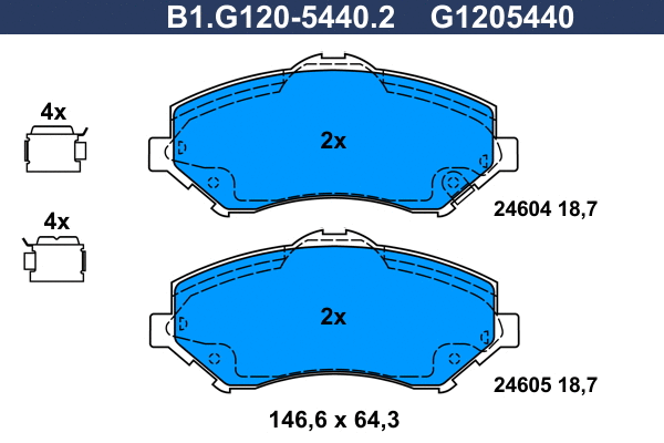 Brake Pad Set, disc brake (B1.G120-5440.2)