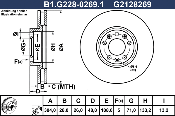 Brake Disc (B1.G228-0269.1)
