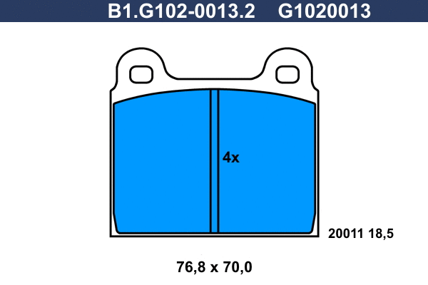 Brake Pad Set, disc brake (B1.G102-0013.2)