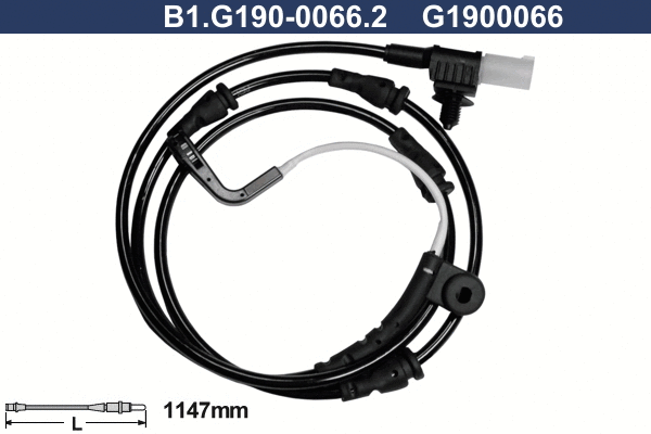 Warning Contact, brake pad wear (B1.G190-0066.2)