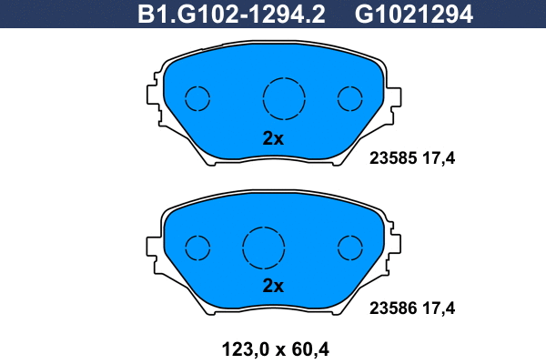 Brake Pad Set, disc brake (B1.G102-1294.2)