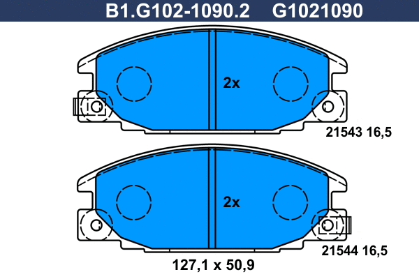 Brake Pad Set, disc brake (B1.G102-1090.2)
