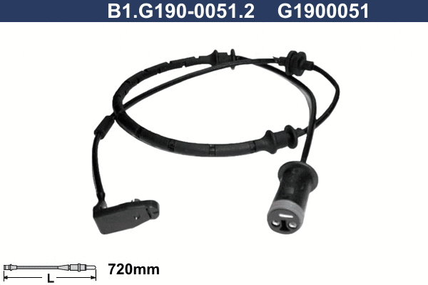 Warning Contact, brake pad wear (B1.G190-0051.2)