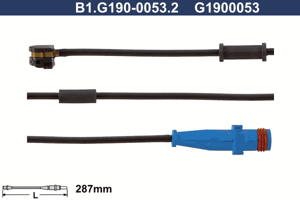 Warning Contact, brake pad wear (B1.G190-0053.2)