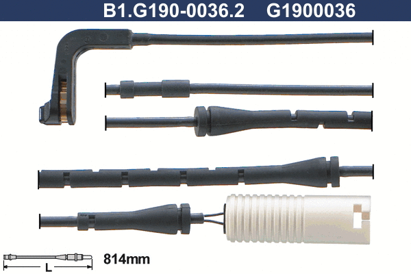 Warning Contact, brake pad wear (B1.G190-0036.2)