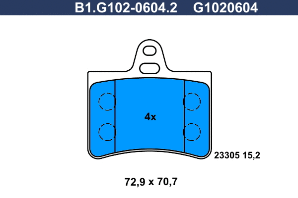 Brake Pad Set, disc brake (B1.G102-0604.2)