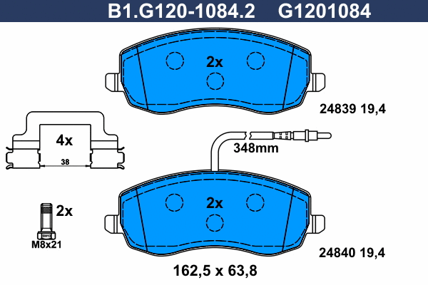 Brake Pad Set, disc brake (B1.G120-1084.2)