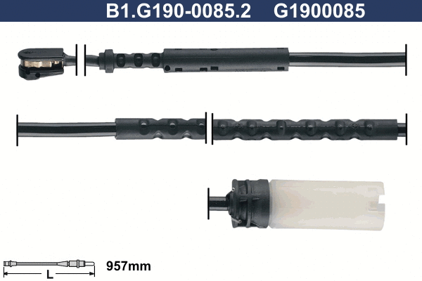 Warning Contact, brake pad wear (B1.G190-0085.2)