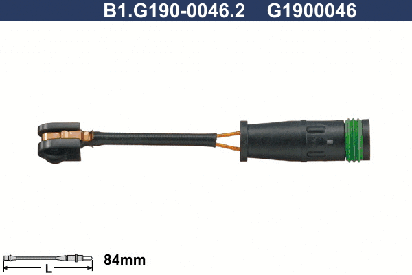 Warning Contact, brake pad wear (B1.G190-0046.2)