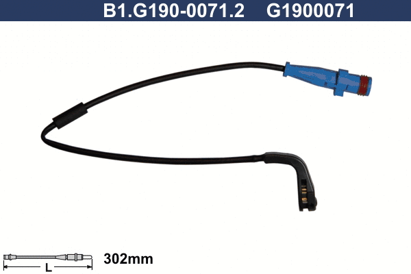 Warning Contact, brake pad wear (B1.G190-0071.2)