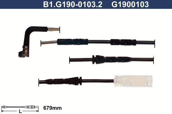 Warning Contact, brake pad wear (B1.G190-0103.2)