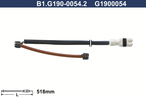 Warning Contact, brake pad wear (B1.G190-0054.2)