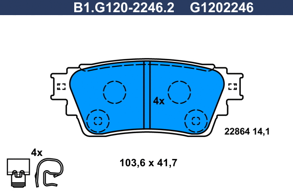 Brake Pad Set, disc brake (B1.G120-2246.2)