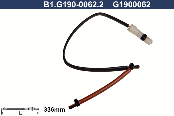 Warning Contact, brake pad wear (B1.G190-0062.2)