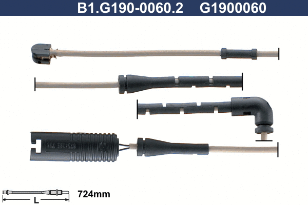 Warning Contact, brake pad wear (B1.G190-0060.2)