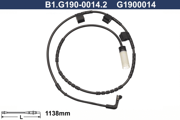 Warning Contact, brake pad wear (B1.G190-0014.2)